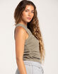 HEART & HIPS Long High Neck Womens Tank Top image number 2