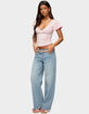 EDIKTED Yvetta Lacey Flutter Sleeve Top image number 4