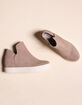 STEVE MADDEN Wrangle Taupe Suede Platform Shoes image number 2