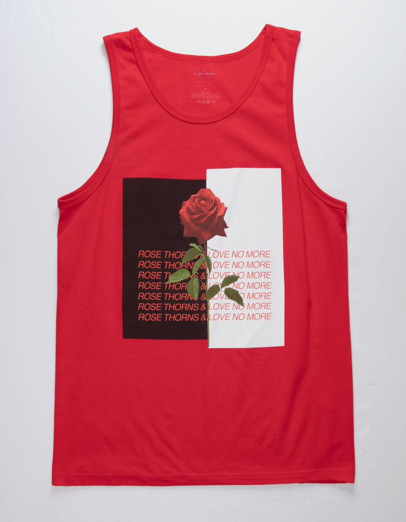 BLUE CROWN No More Love Red Mens Tank Top image number 0