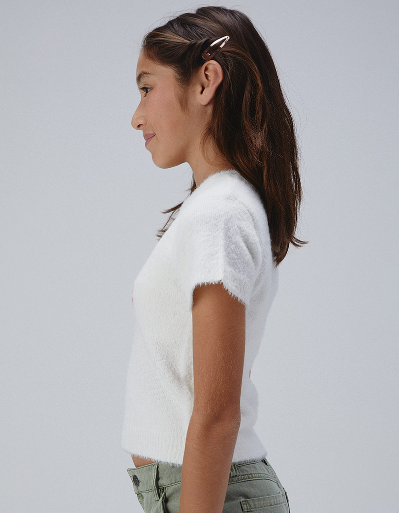 NO COMMENT Cherry Girls Fuzzy Sweater image number 2