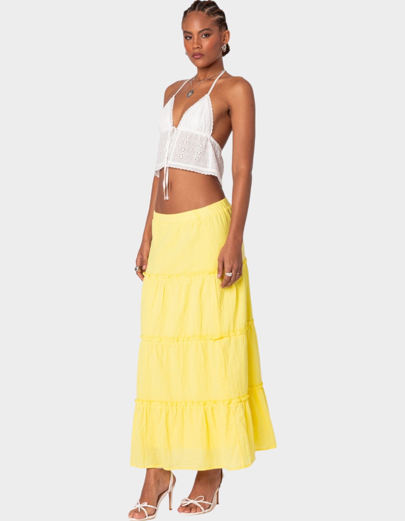 EDIKTED Charlotte Tiered Maxi Skirt image number 2