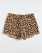HAYDEN Girls Leopard Denim Shorts image number 2