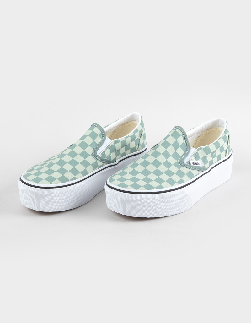 VANS Classic Slip-On Womens Checkerboard Stackform Shoes image number 1