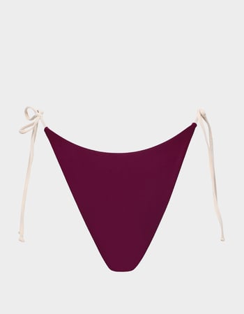 VYB SWIM Blocked Bordeaux Ryan Tie Side Bikini Bottoms Alternative Image