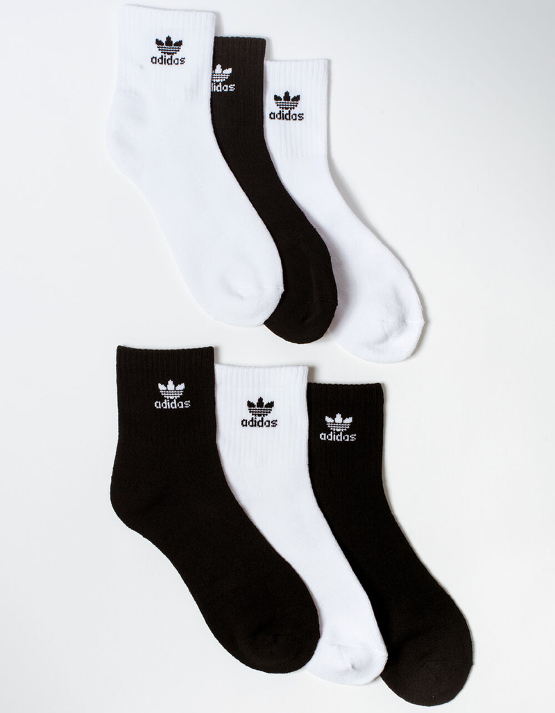 ADIDAS 6 Pack Trefoil Cushioned Mens Quarter Socks image number 0