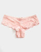 FULL TILT All Over Lace Dusty Pink Cheeky Panty image number 2