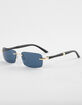 RSQ Rimless Rectangle Sunglasses image number 1