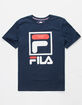 FILA Stacked Logo Navy Boys T-Shirt image number 1