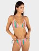 HURLEY Printed Stripe Crochet Scrunch Classic Tri Womens Bikini Top image number 1