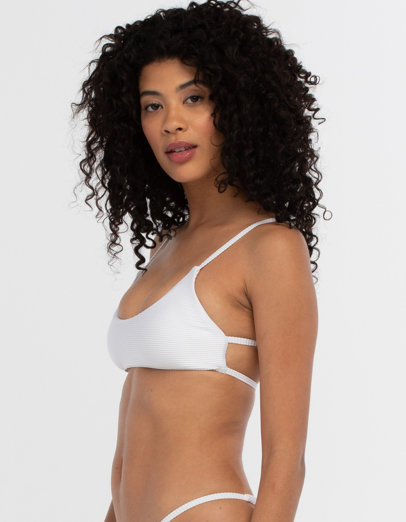 FULL TILT Ribbed Cage Back Bralette Bikini Top image number 1