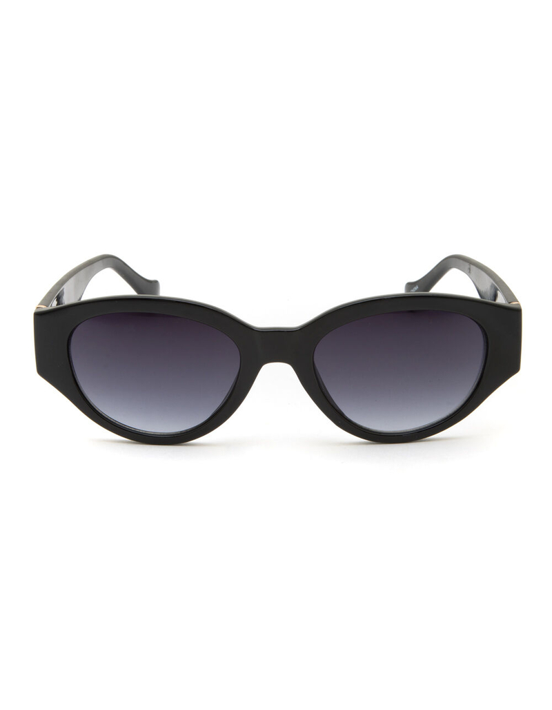 Basic Oval Black Sunglasses image number 1