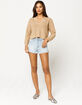 RETROD V-Neck Cream Womens Crop Sweater image number 4