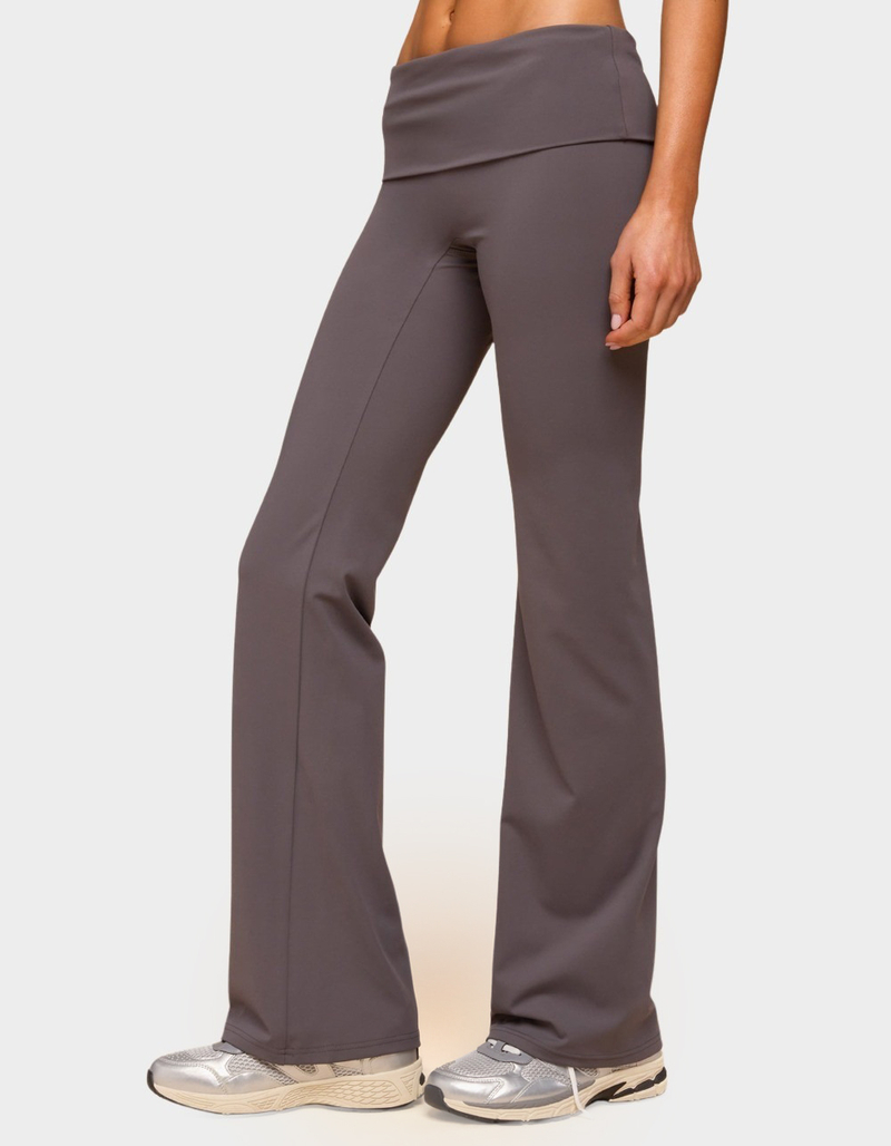 EDIKTED Oriane Foldover Flared Leggings image number 1