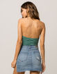 BOZZOLO Crop Green Womens Halter Top image number 3