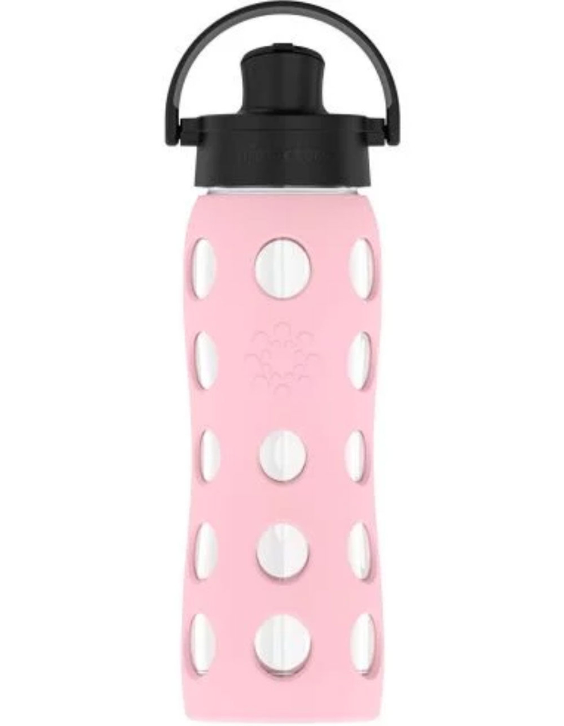 LIFEFACTORY 22oz Active Cap Desert Rose Glass Water Bottle image number 0