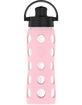 LIFEFACTORY 22oz Active Cap Desert Rose Glass Water Bottle image number 1