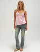 FULL TILT Sparkle Womens Babydoll Top image number 2