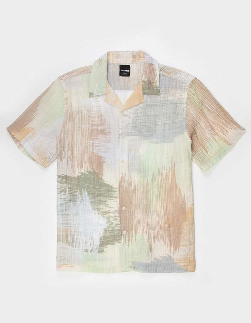 RSQ Mens Print Texture Camp Shirt image number 0