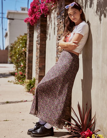 RSQ Womens Low Rise Mesh Maxi Skirt Primary Image