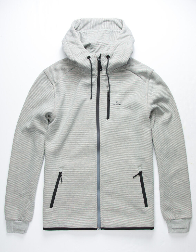 RIP CURL Departed Anti Series Fleece Medium Gray Mens Zip Hoodie image number 0