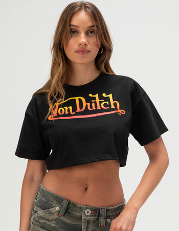 VON DUTCH Signature Womens Crop Tee Primary Image