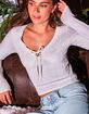 RSQ Womens Texture Long Sleeve Top image number 1