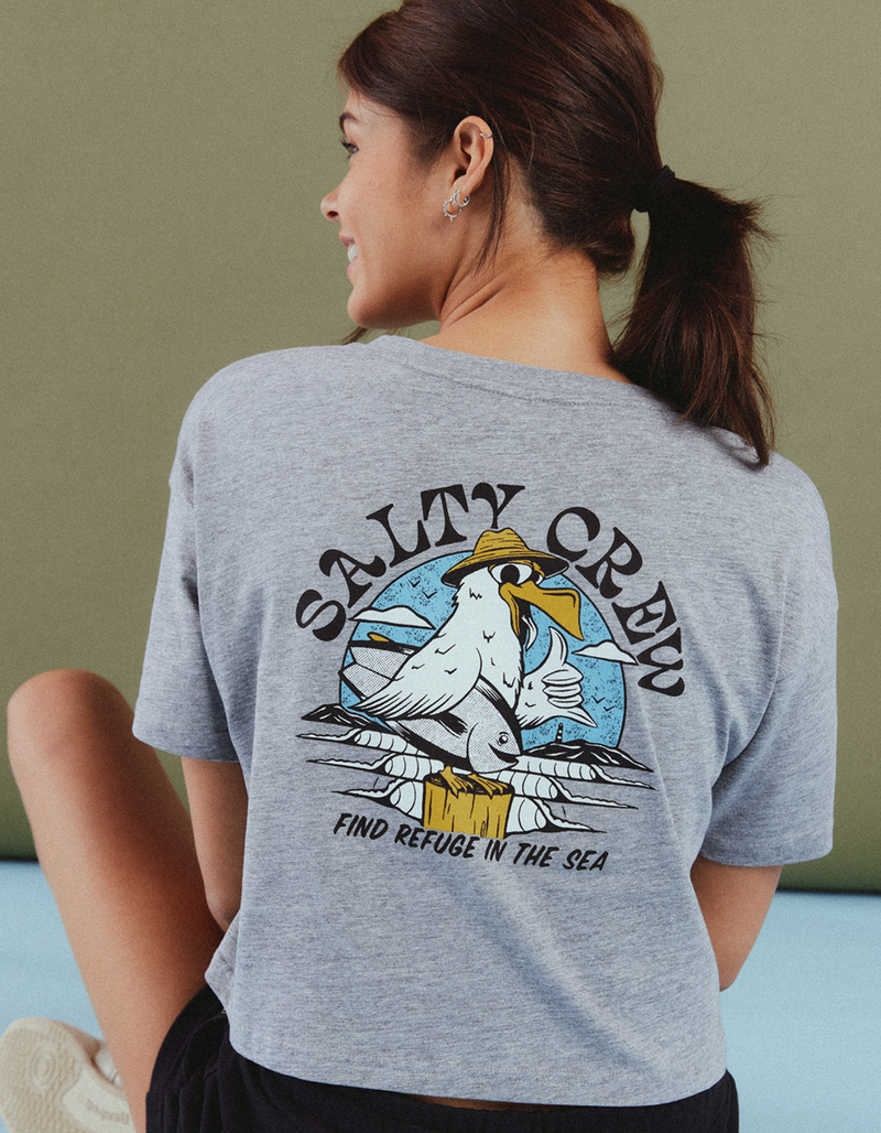 SALTY CREW Gone Fishin Womens Crop Tee image number 0