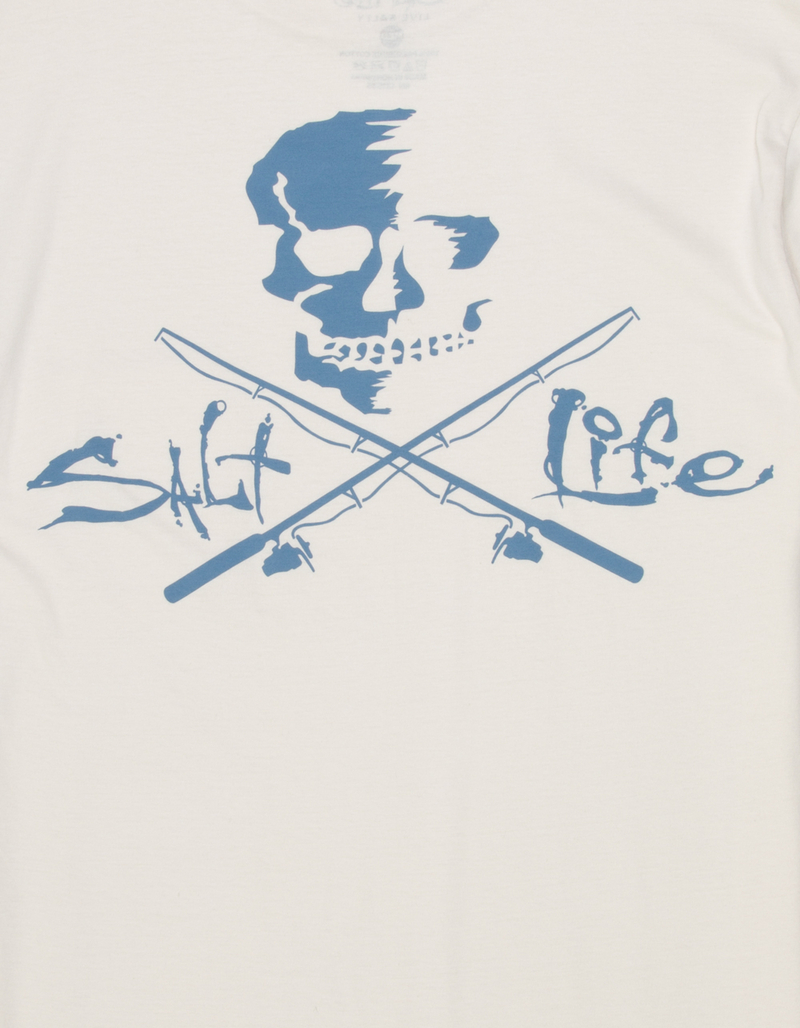 SALT LIFE Skull N Poles Mens Pocket Tee CREAM Tillys