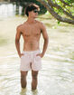 RSQ Simple Stripe Mens 5" Swim Shorts image number 6