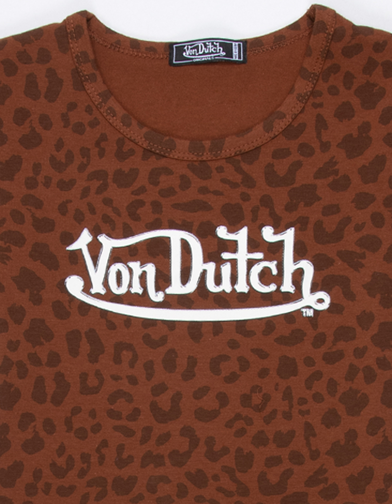 VON DUTCH Tonal Leopard Girls Baby Tee image number 1