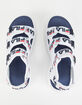 FILA Disruptor White & Navy Womens Velcro Platform Sandals image number 2