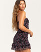 FULL TILT Cinch Ruffle Tube Bodycon Womens Dress image number 3