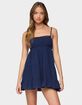 EDIKTED Calley Scrunchy Tiered Mini Dress image number 1