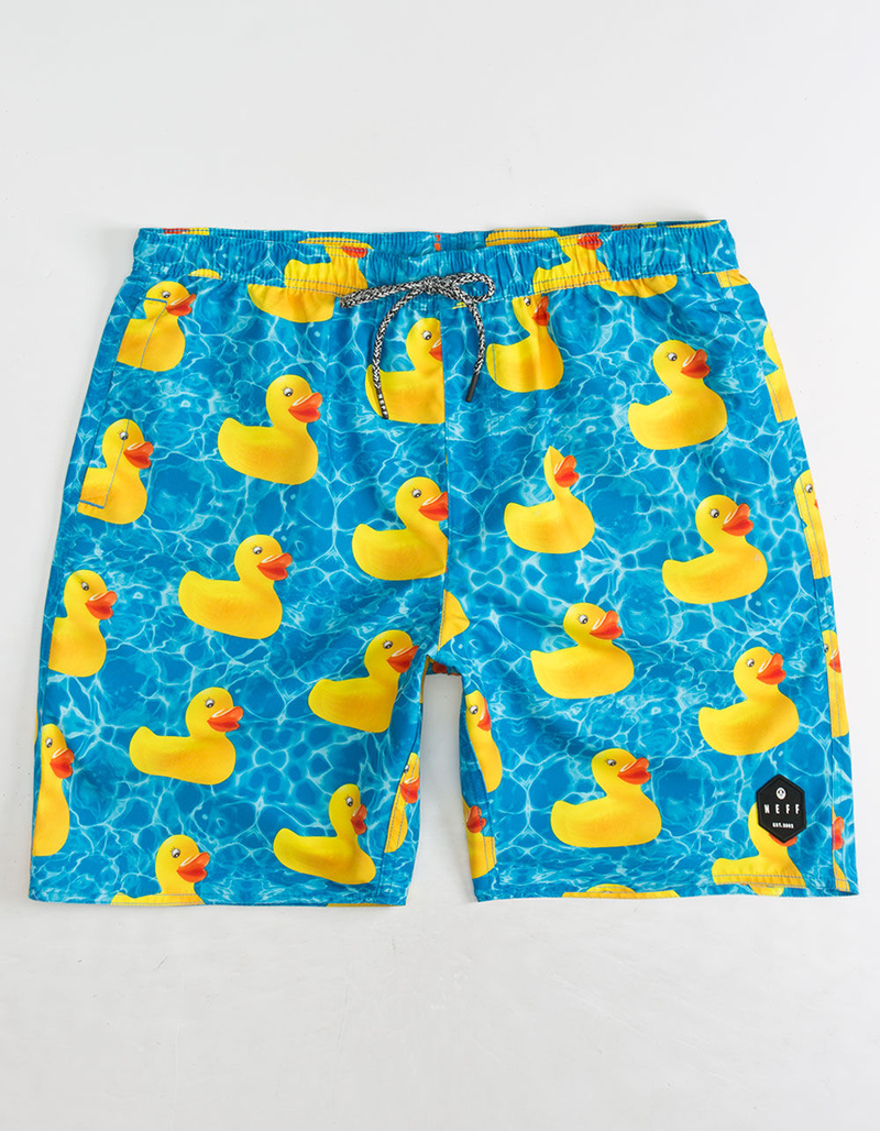 NEFF Ducky Mens Hot Tub Blue Volley Shorts image number 0
