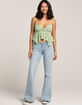 FULL TILT Ditsy Hanky Hem Womens Crop Top image number 6
