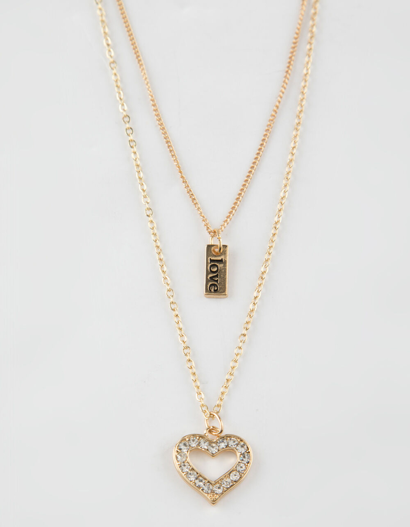 FULL TILT Heart & Love Layered Necklace image number 0