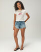FULL TILT Car Hibiscus Womens Baby Tee image number 2