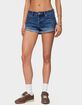 EDIKTED Rylin Low-Rise Denim Shorts image number 1