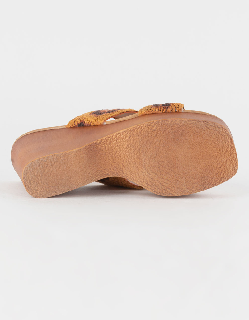 BAMBOO Crochet Womens Wedge Sandals image number 2