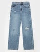 RSQ Girls High Rise Destructed Wide Leg Jeans image number 2