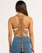 FULL CIRCLE TRENDS Stripe Lace Back Womens Crochet Cami image number 2