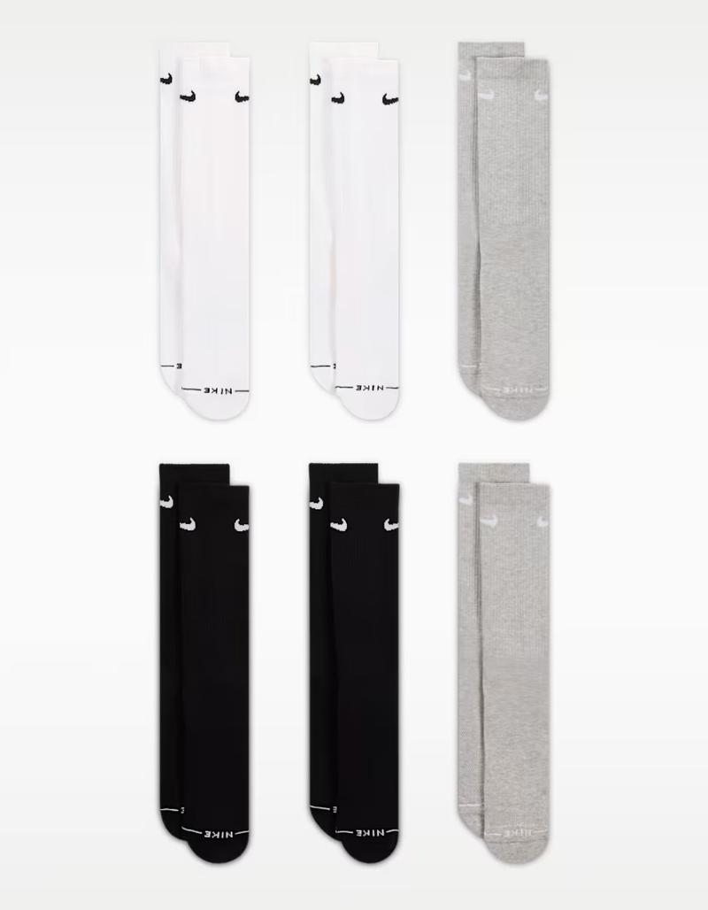 NIKE Everyday Elevated 6 Pack Crew Socks image number 1