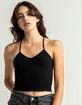 BOZZOLO Soft Rib Womens Black Cami image number 1