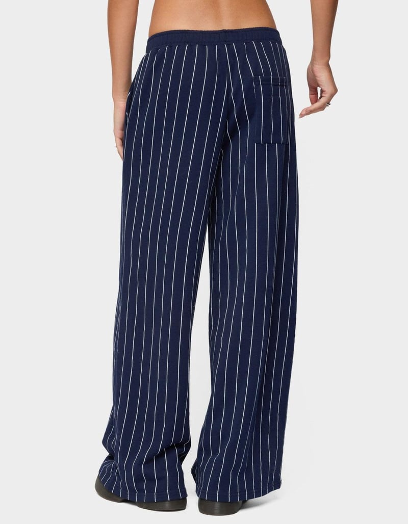 EDIKTED Mercer Pinstripe Wide Leg Sweatpants image number 2