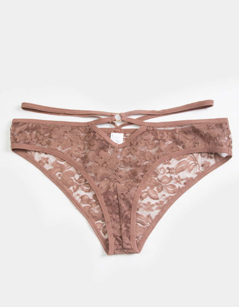 SKY & SPARROW Lace High Strap Cheeky Panties image number 0