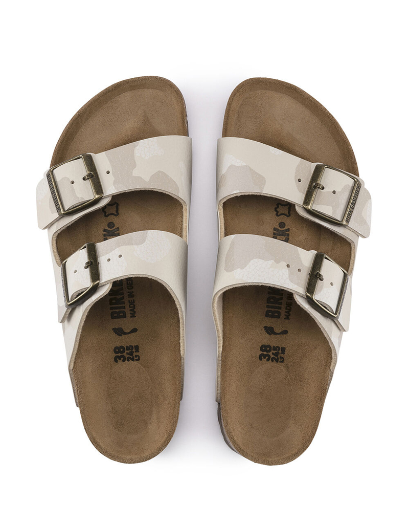 BIRKENSTOCK Arizona Womens Desert Soil Camo Sand Slide Sandals image number 1