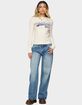 EDIKTED Cali Floral Ribbed Long Sleeve Tee image number 4