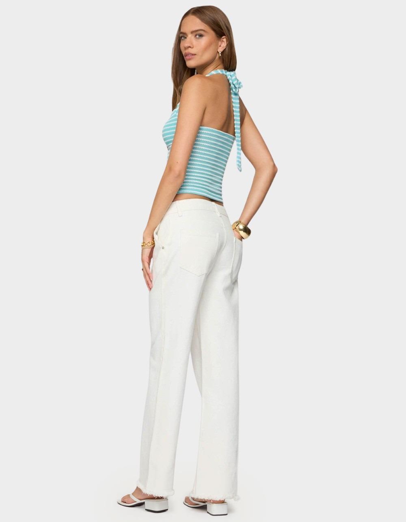 EDIKTED Lovina Textured Striped Halter Top image number 3