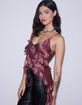 WEST OF MELROSE Ruffle Asymmetrical Womens Tank Top image number 2